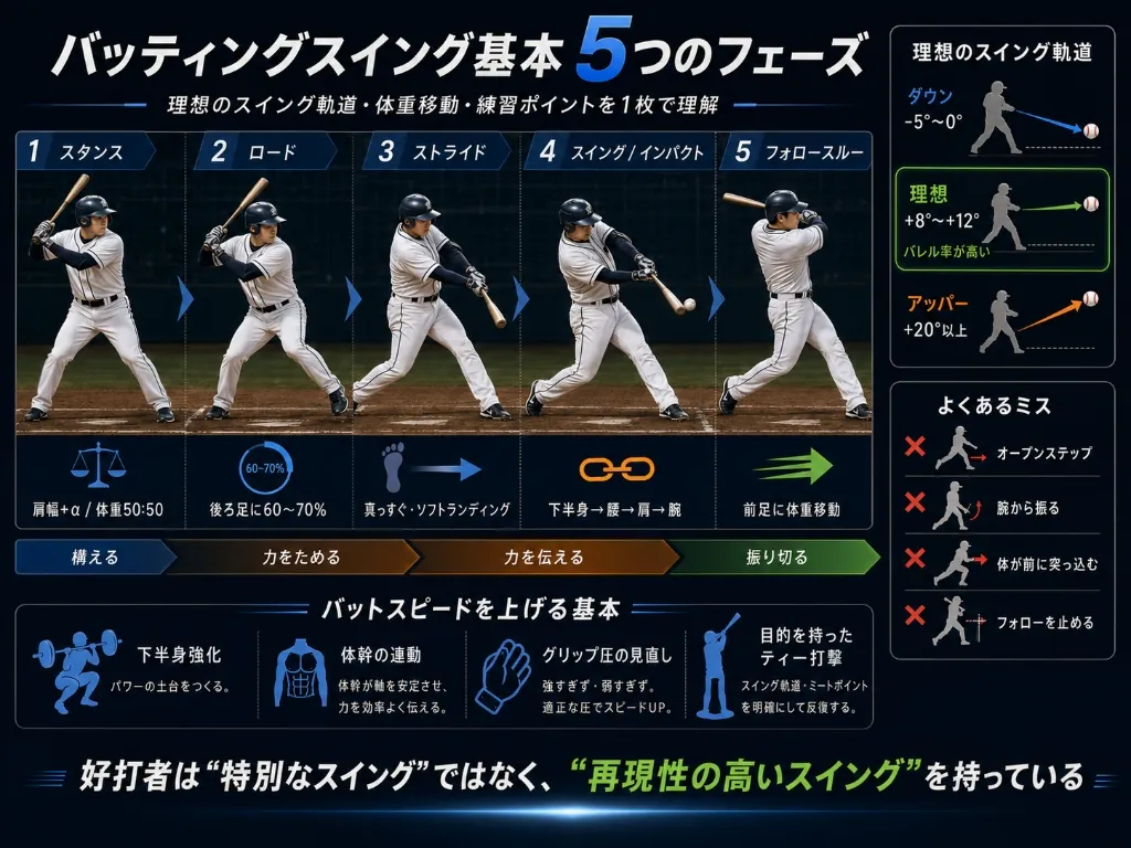 バッティングスイングの基本完全ガイドまとめ