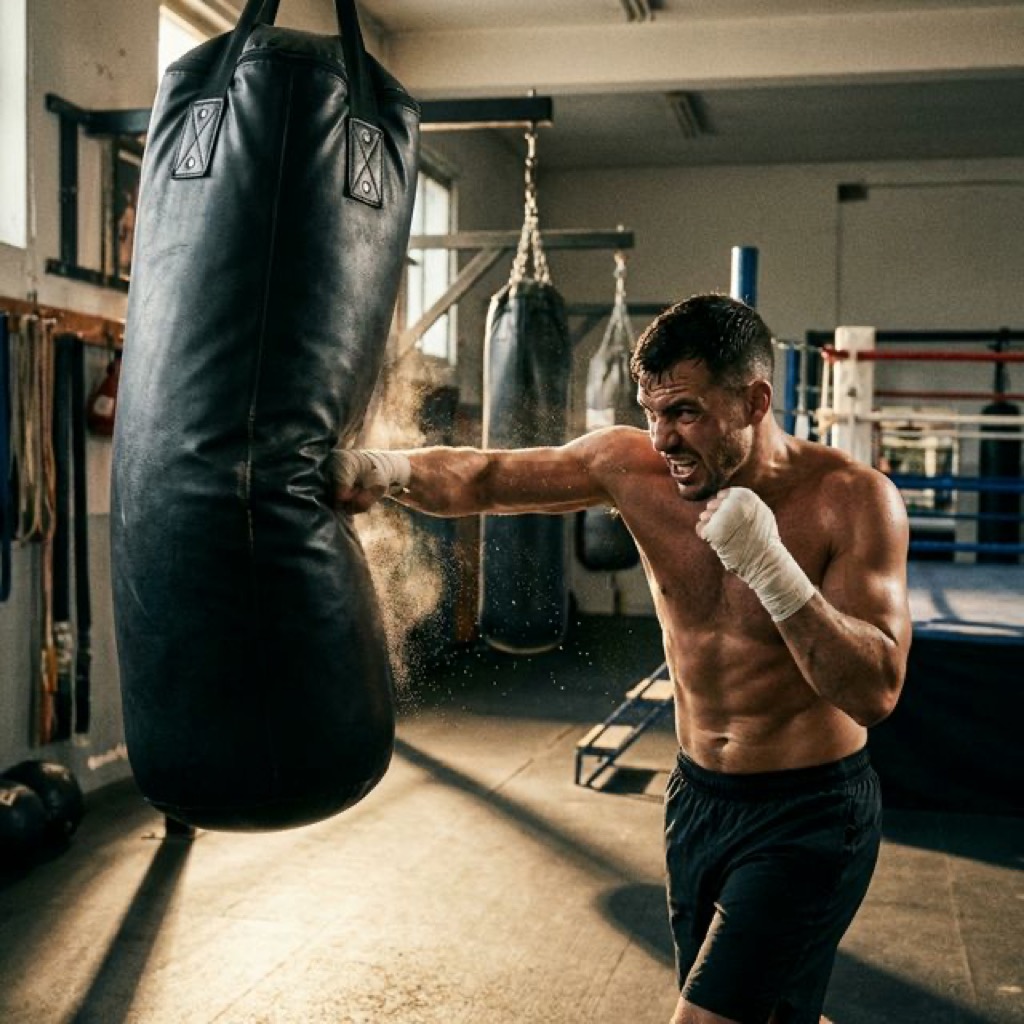 ボクシングのサンドバッグ打ちメニュー|初心者〜上級者まで使えるラウンド別練習法と消費カロリー