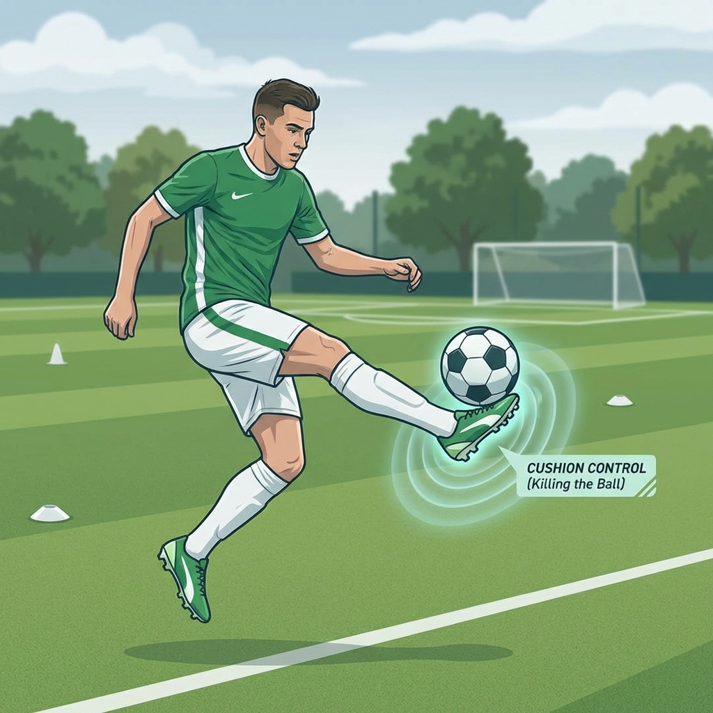 サッカーのトラップが浮く・弾く原因｜「ボールを殺す」脱力の物理学