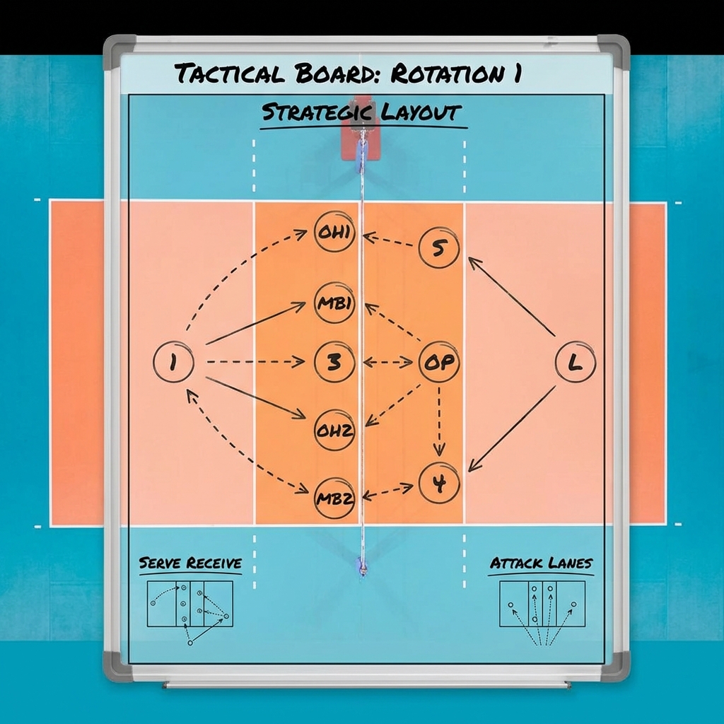 バレーボールローテーション戦術｜ポジション別の動き方と移行タイミング